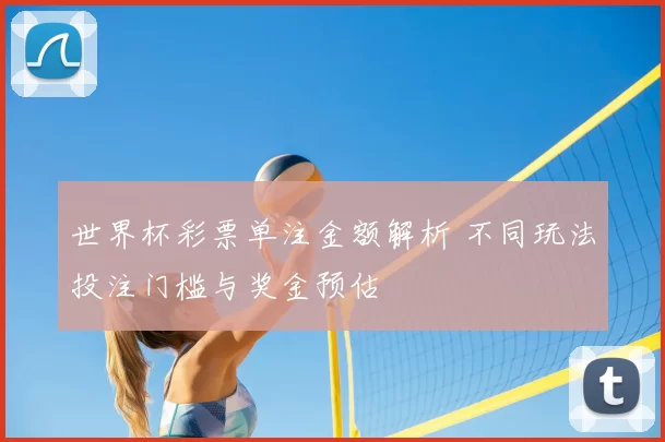 世界杯彩票单注金额解析 不同玩法投注门槛与奖金预估